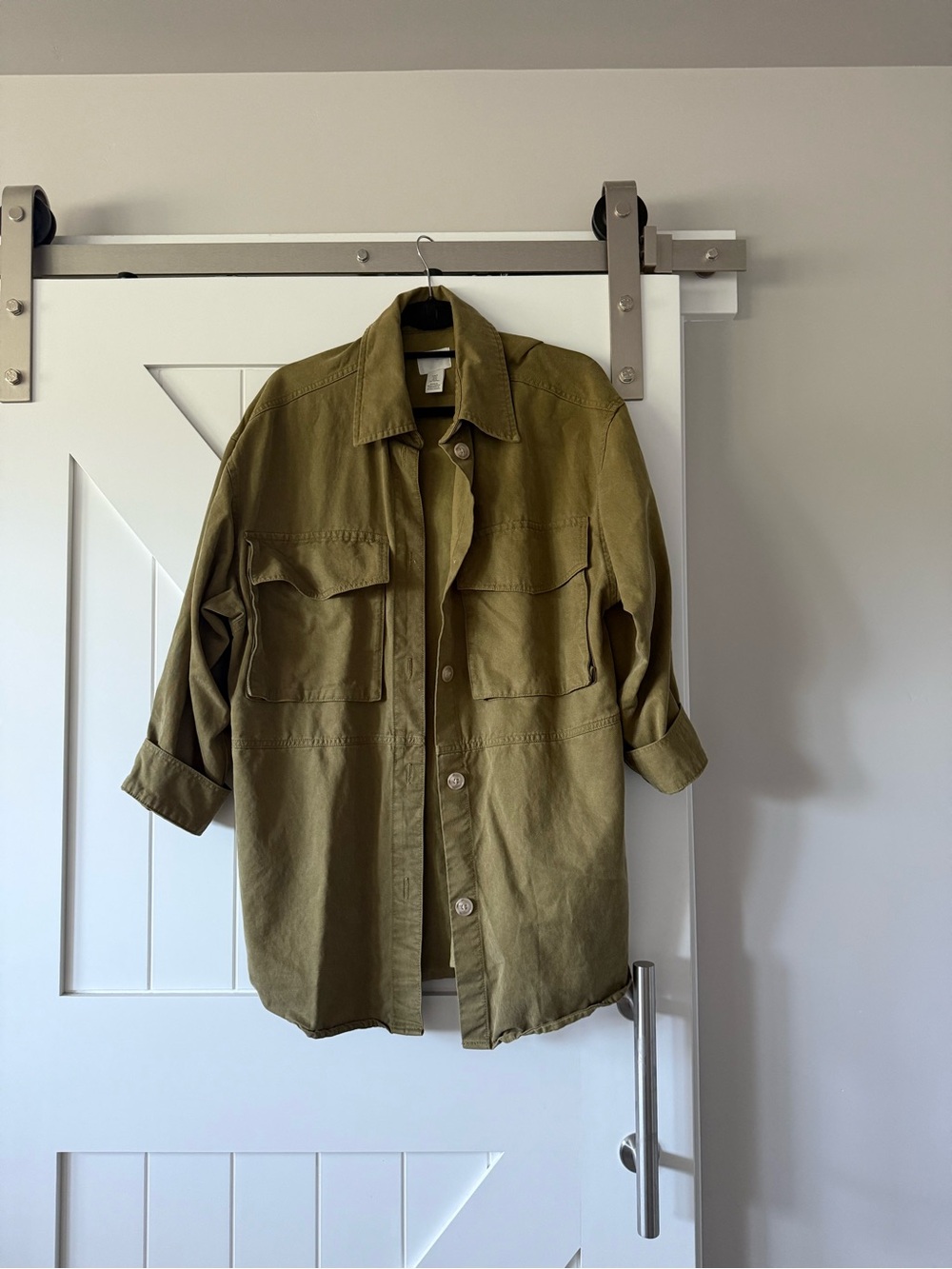 Casual Olive Utility Jacket - H&M
